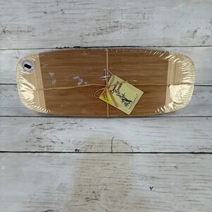 Island‎ Bamboo Encinitas Cheese Utility Board Two Tone Wood Serving Tray New